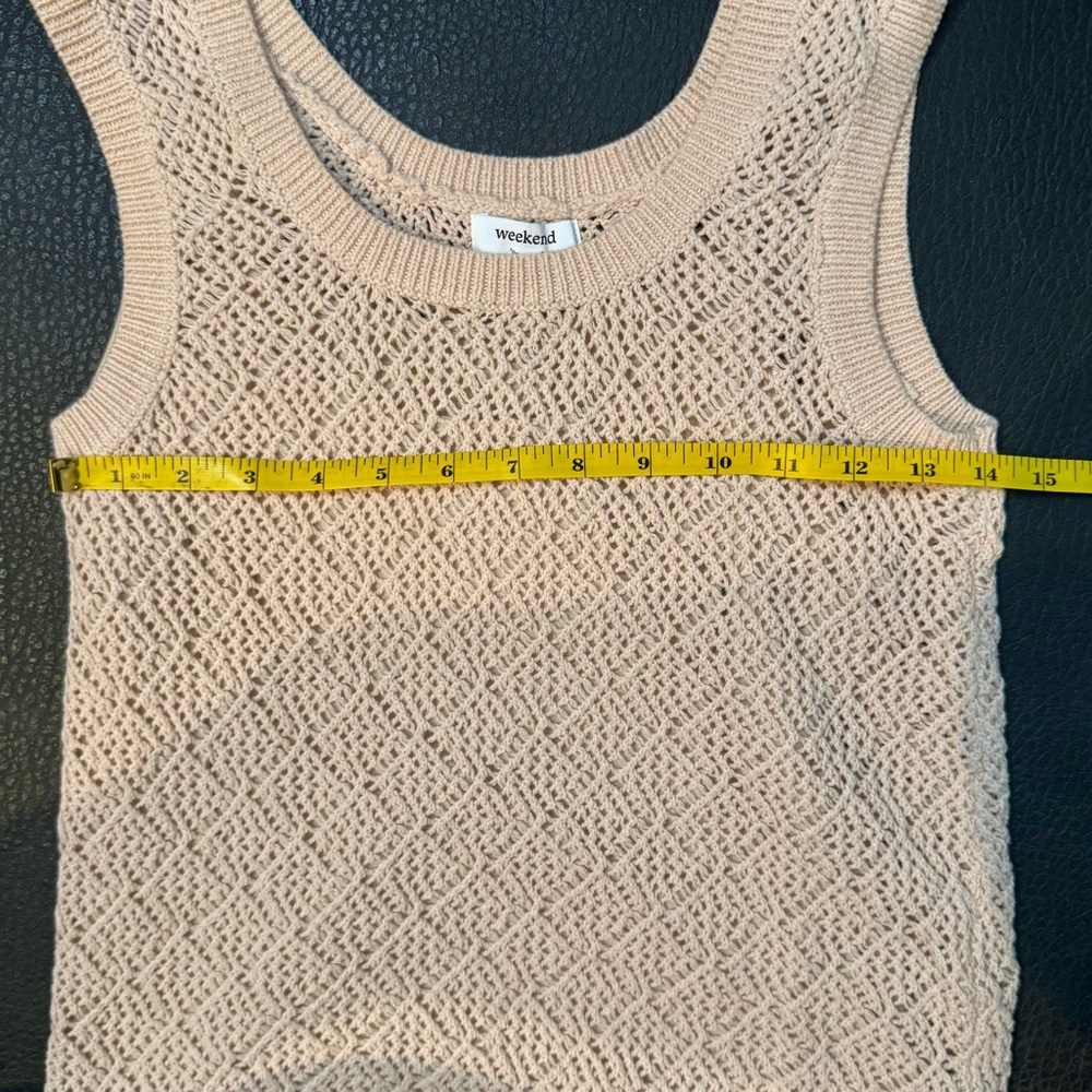 Weekend Cream Crochet Sleeveless Top - Picture 3 of 5